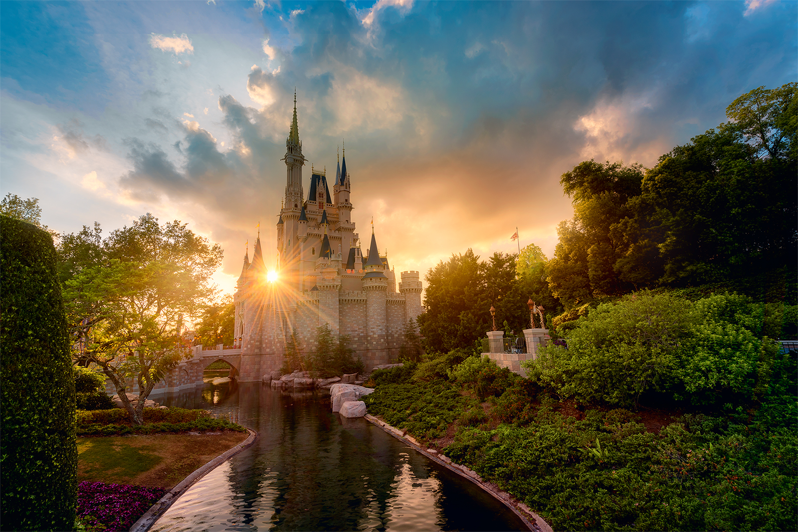 Fantasyland at dusk