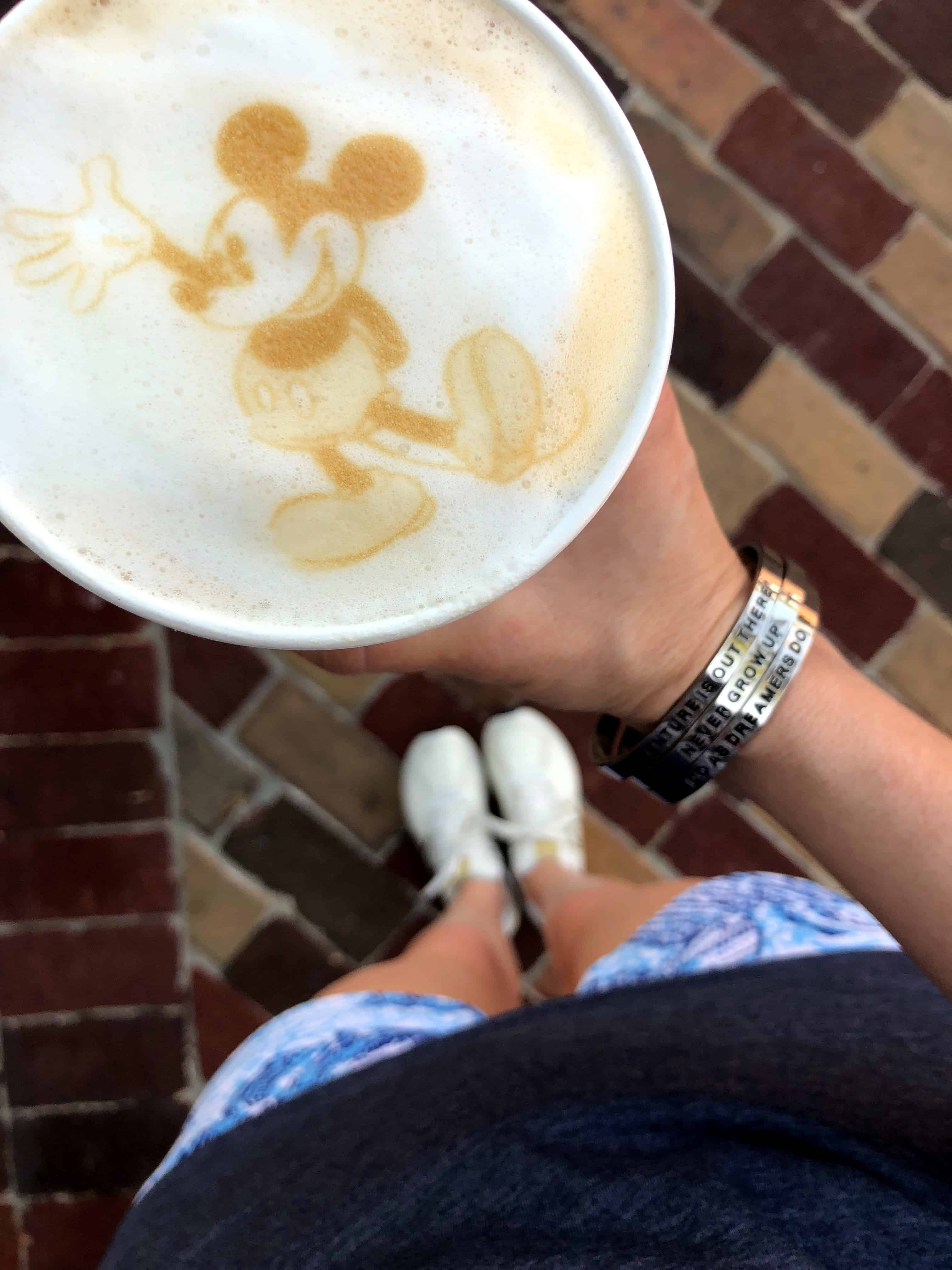 Coffee with a clear hand