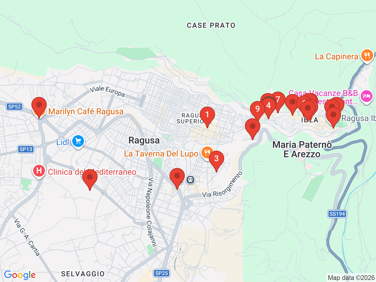 Map of eat & drink near Duomo di San Giorgio