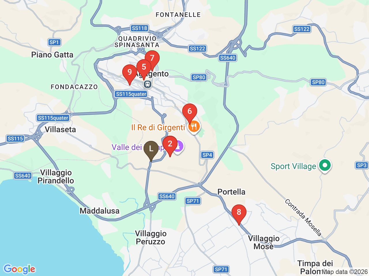 Map of eat & drink near Valley of the Temples